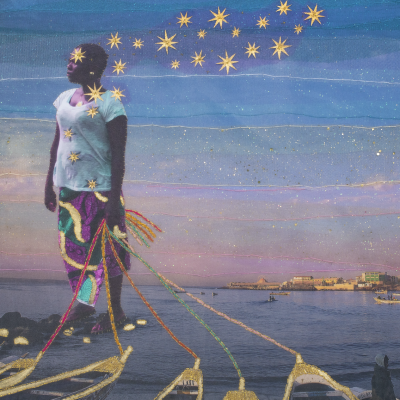 Holding Those Strings 50x50 Cm Series Albahian Joana Choumali 2019